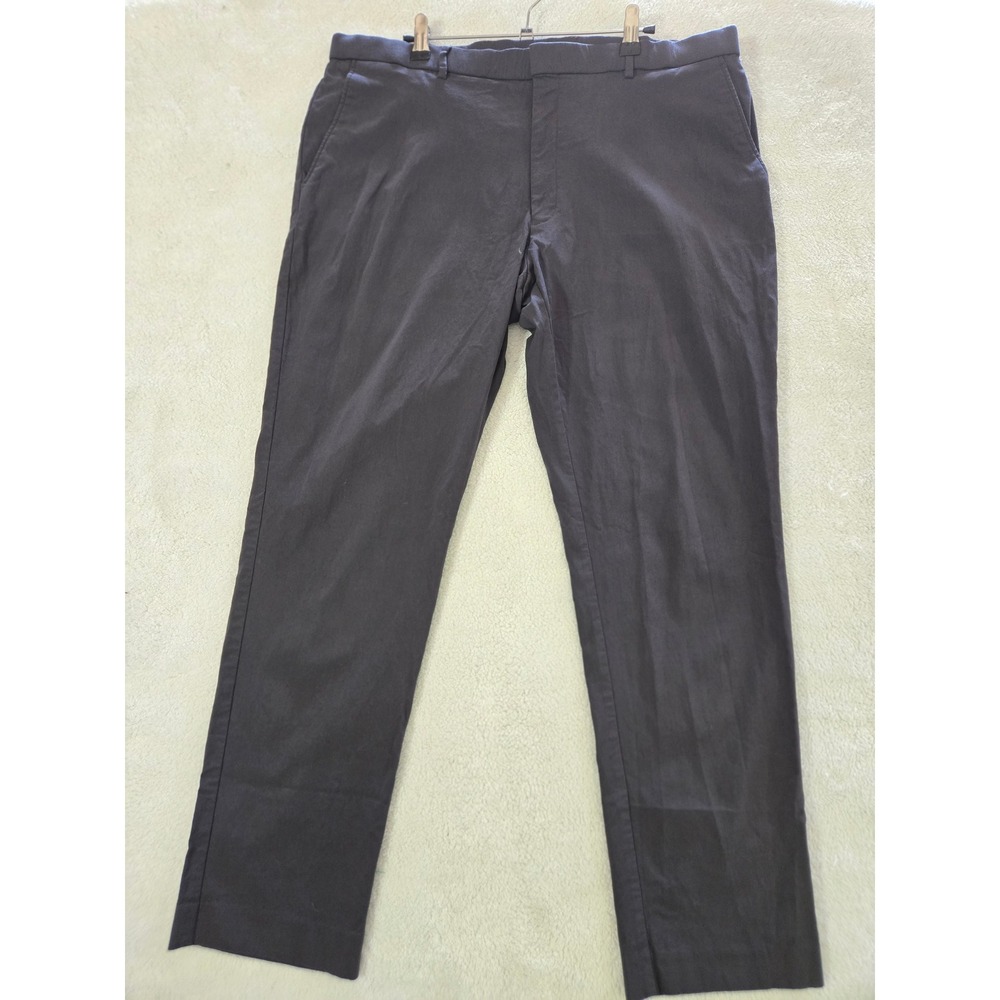 Ralph Lauren Mens Charcoal Gray Stretch Chino Pants 40W x 32L Preppy Casual
